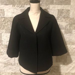 Tahari black crop jacket sz S